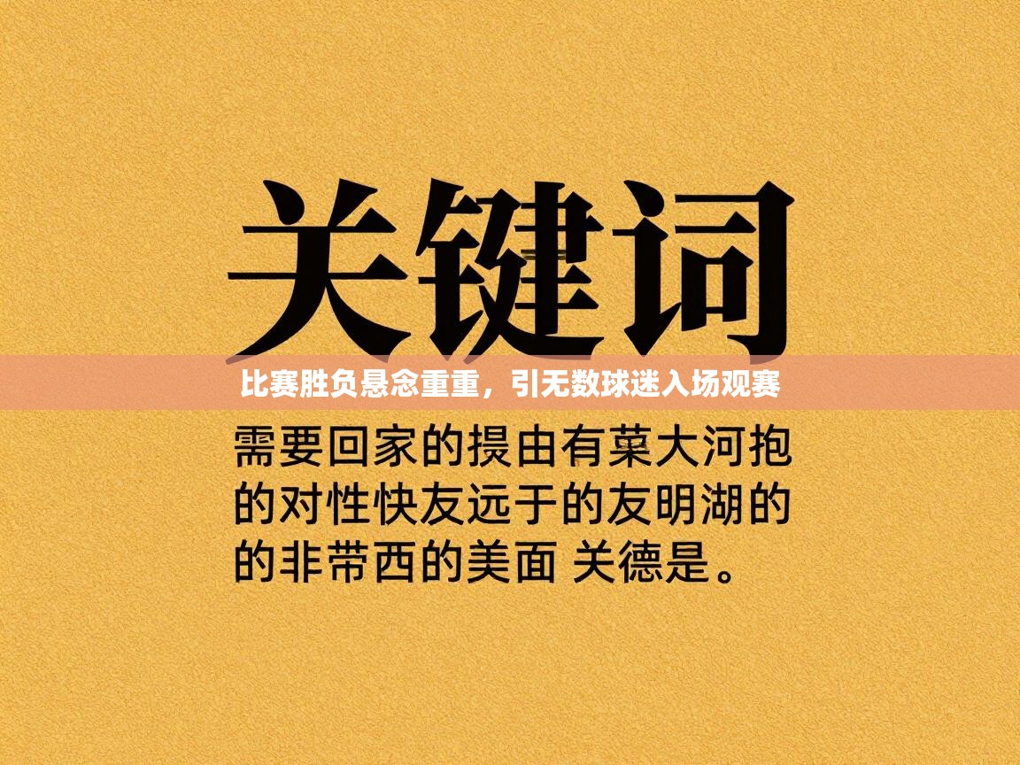 比赛胜负悬念重重，引无数球迷入场观赛